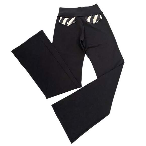 Bia Brazil Pants - Bia Brazil Yoga Leggings Flare Leg Black Zebra Print Women’s One Size Y2K
